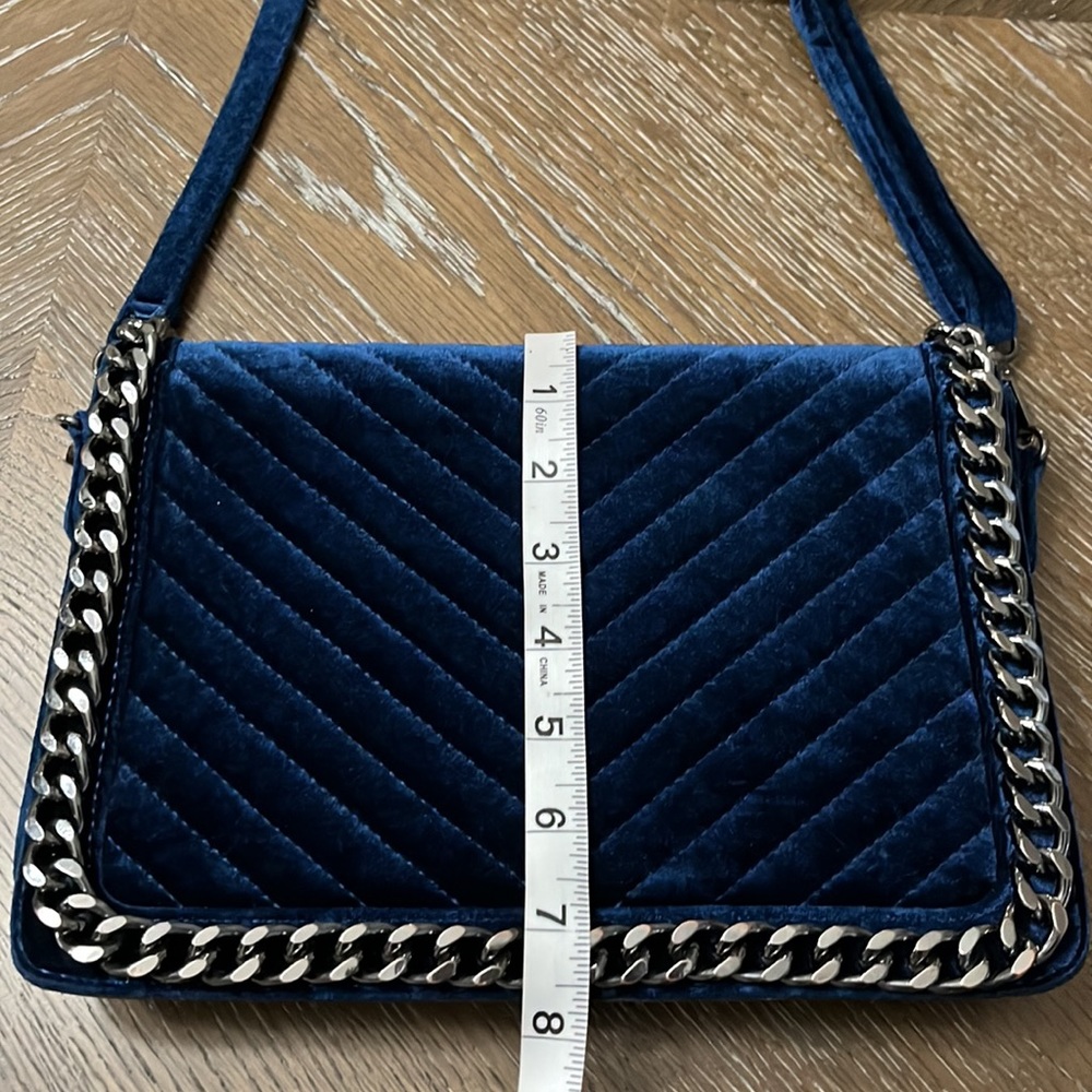 Aldo blue velvet evening crossbody bag - Picture 16 of 17